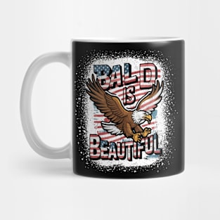 4th of July Bald Is Beautiful Bald Eagle Men Women Gift Mug